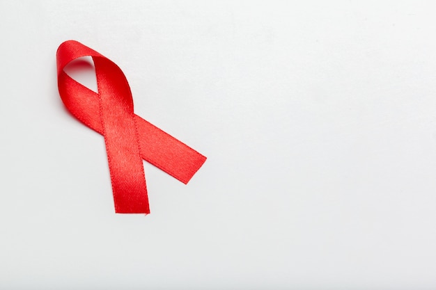 Ribbon as symbol of aids awareness