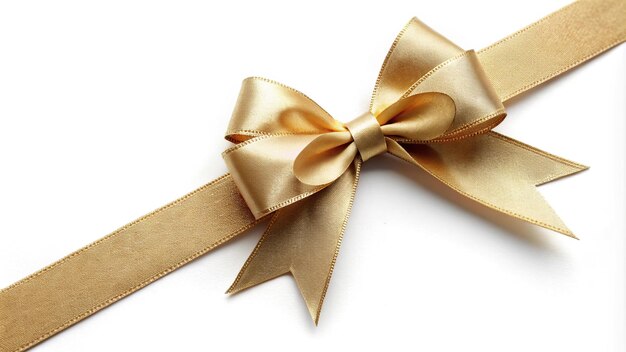 Ribbon bow on white background with depth of field effect