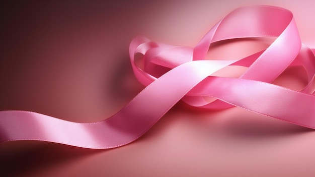 A ribbon that represents the journey of breast cancer