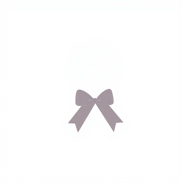 Photo a ribbon with a bow on it is on a white background