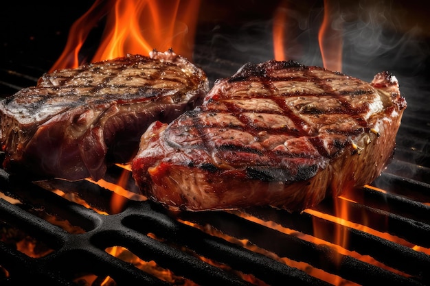 Ribeye steak with grill marks