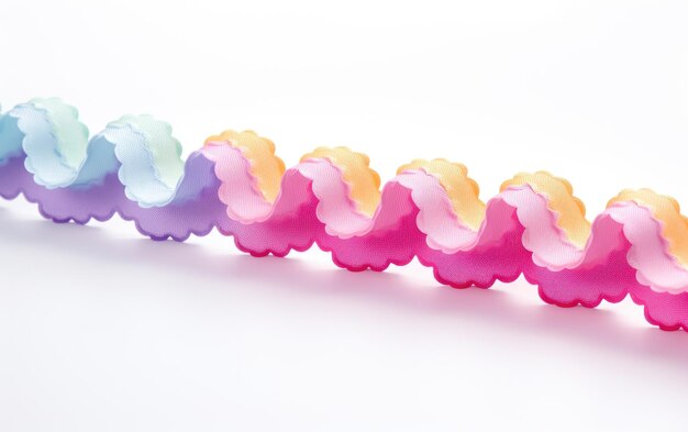 Ric Rac Ribbon On White background