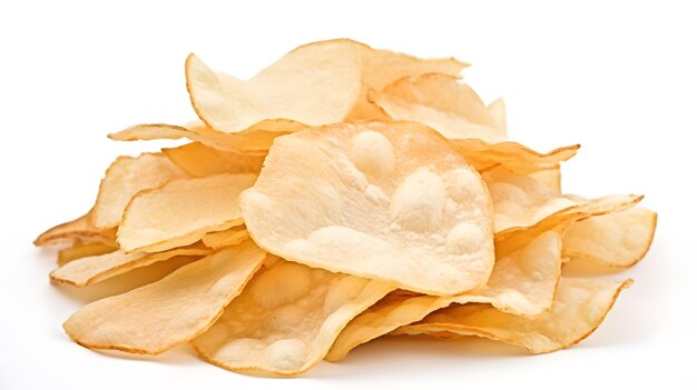 Rice chips isolated on a white background