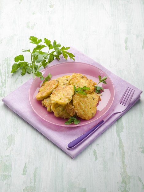 Rice croquette with parsley