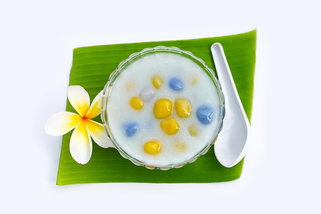 Rice dumplings in coconut milk