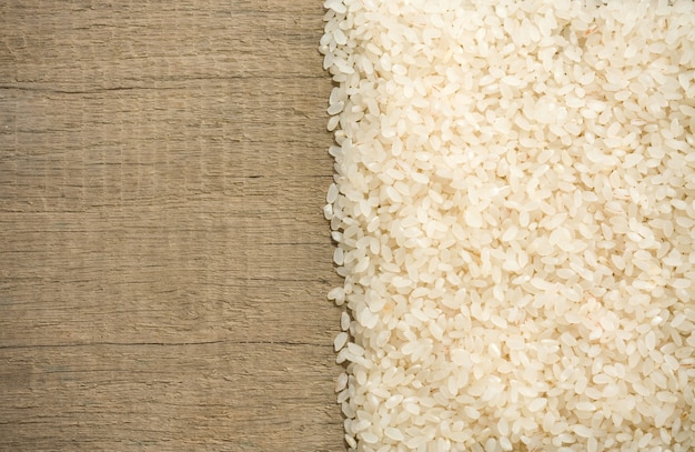 Rice grain and wooden  texture