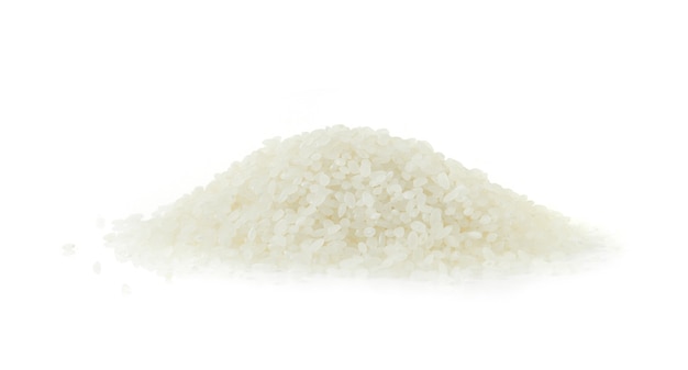 Rice grains isolated on white