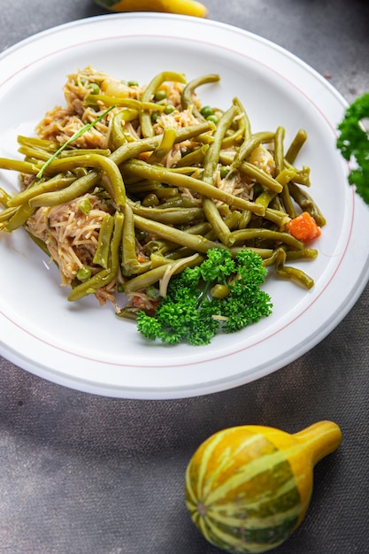 rice noodles, green bean, vegetable, asian food delicious snack healthy meal food snack