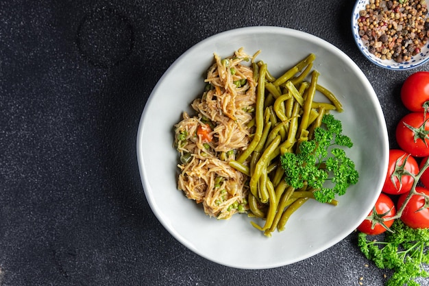 rice noodles and green beans vegetables asian food delicious snack healthy meal food snack