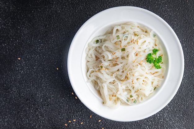 rice noodles meal food snack on the table copy space food background rustic top view