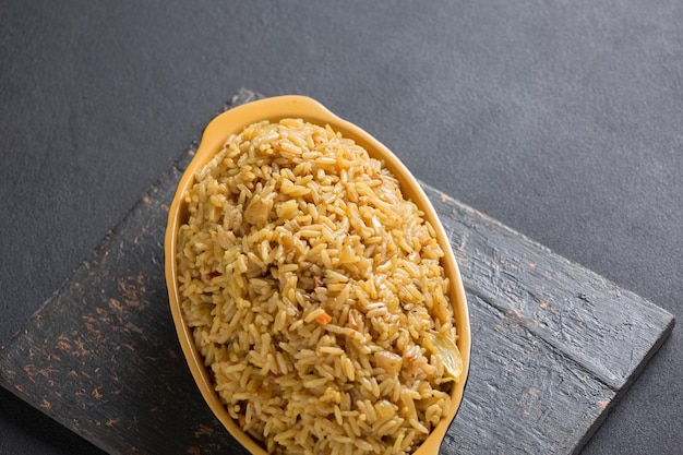 Rice or pilaf is a traditional dish of oriental cuisine and cooking