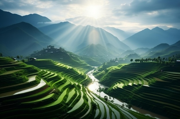 rice terraces in vietnam