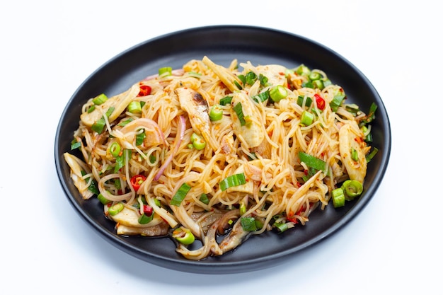 Rice vermicelli noodles spicy salad