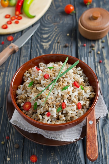 Rice with minced meat