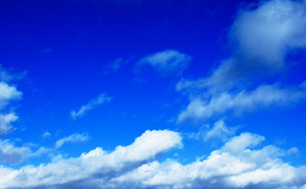 rich blue sky with clouds