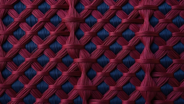 Photo a rich burgundy woven texture perfect for stylish home decor or textile art