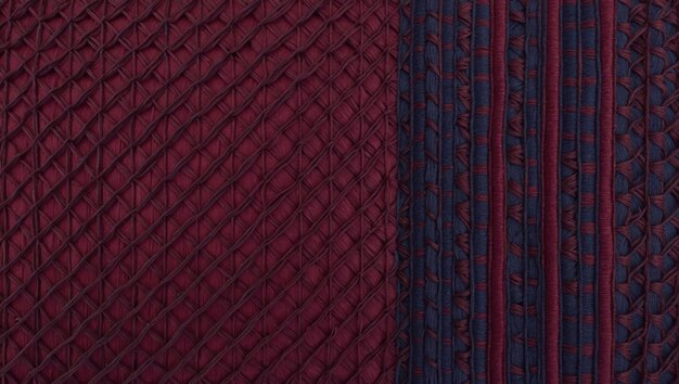 Photo a rich burgundy woven texture perfect for stylish home decor or textile art