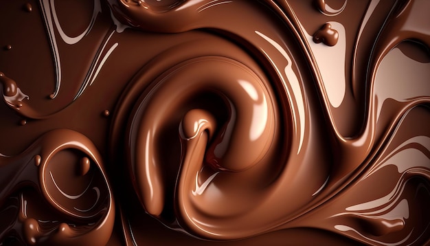 Rich Chocolate Textures AI Generative