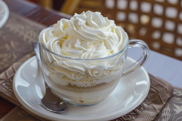 Rich Coffee Topped with Swirling Whipped Cream