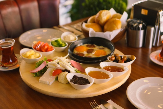 Rich and delicious Turkish breakfast