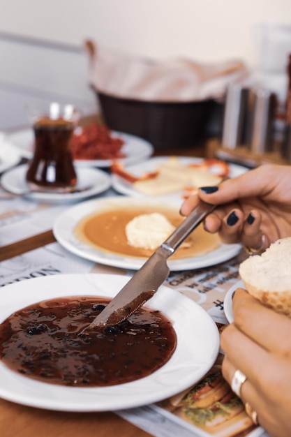 Rich and delicious Turkish breakfast