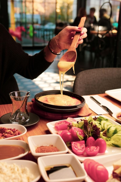 Rich and delicious Turkish breakfast