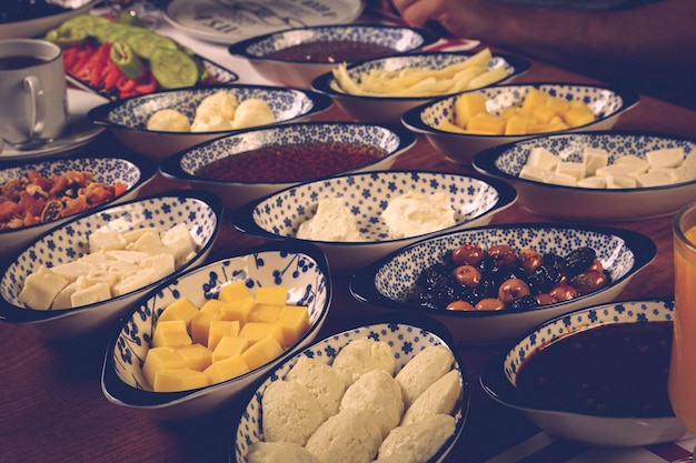 Rich and delicious Turkish breakfast