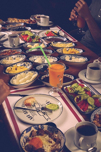 Rich and delicious Turkish breakfast