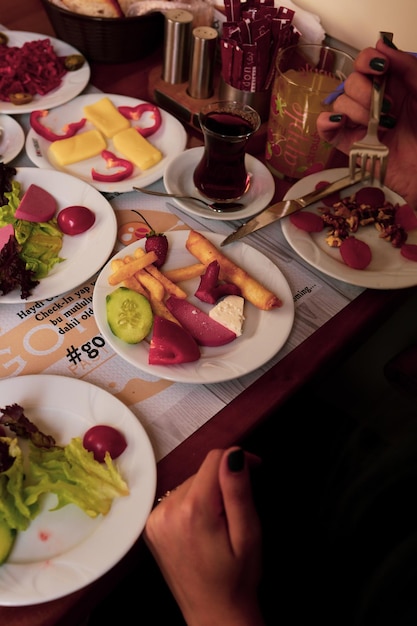 Rich and delicious Turkish breakfast