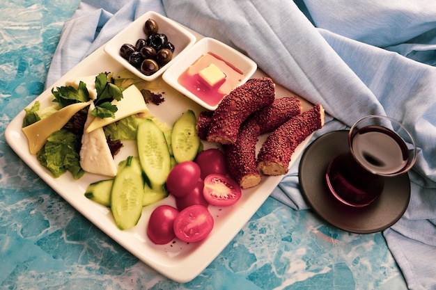 Rich and delicious Turkish breakfast