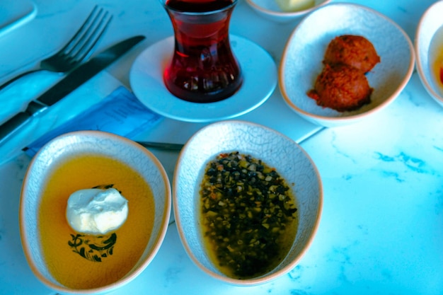 Rich and delicious Turkish breakfast