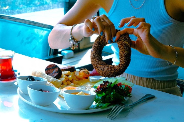 Rich and delicious Turkish breakfast