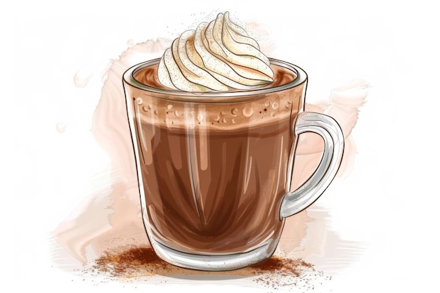 Rich Hot Chocolate with Whipped Cream