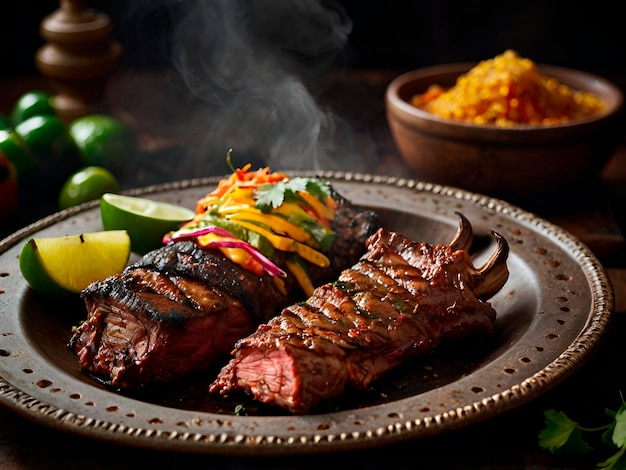 The rich smoky dishes of Mexican BBQ including carne asada and al pastor