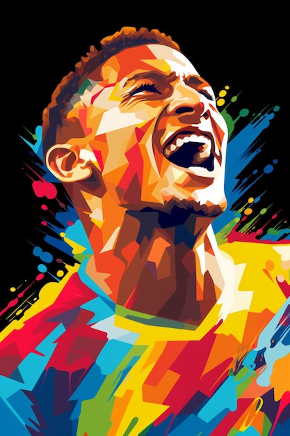 richarlison in style of Wpap Generative AI