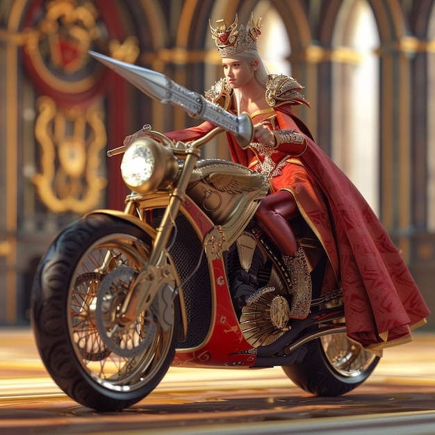 The Richest Queens Daring Sports Bike Stunts with a Diamond Sword