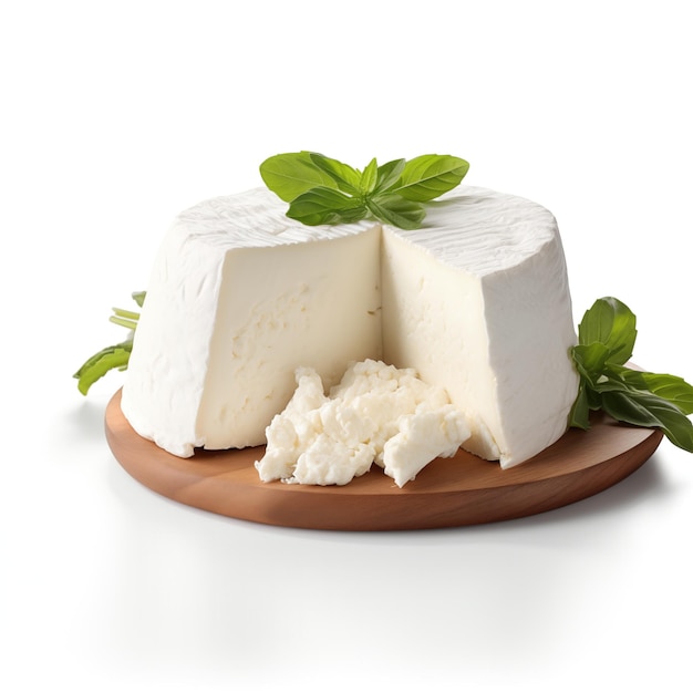 Ricotta Salata isolated on transparent background