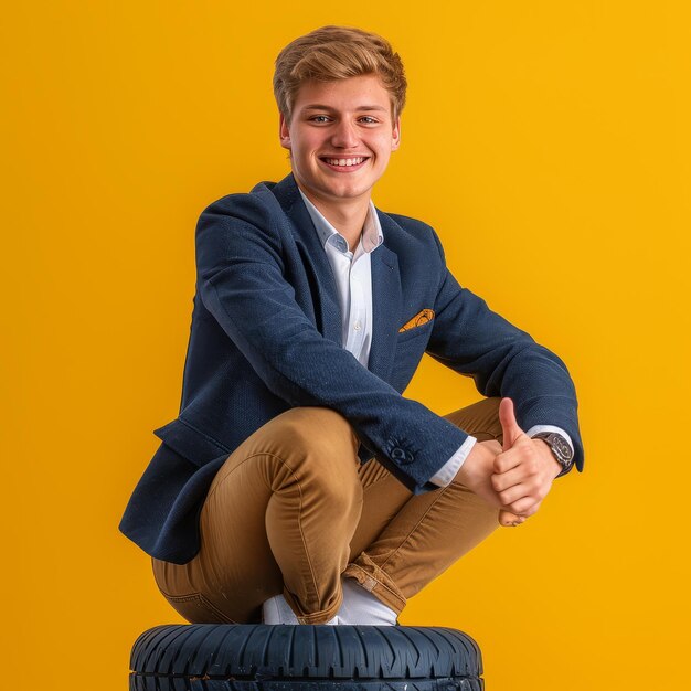 Riding the Moment A Young Man Finds Zen Atop a Tire