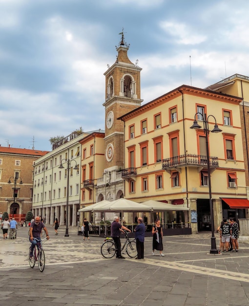 Rimini The square Piazza tre Martiri Panoramic