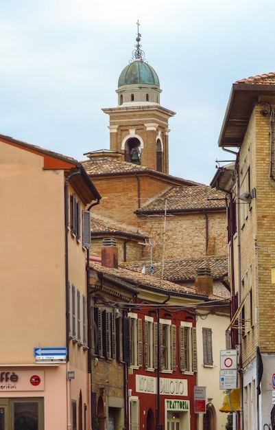 Rimini View to old city from canal