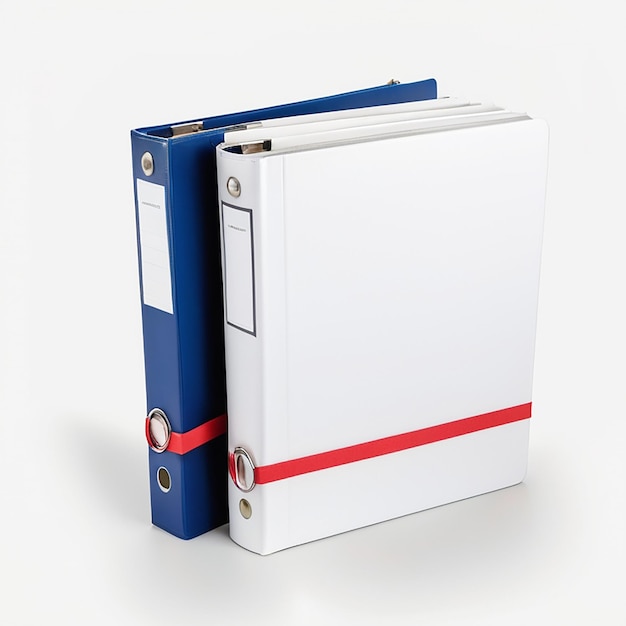 Photo ring binder used for stored documents isolated on a white background