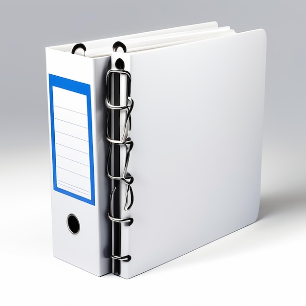 Ring binder used for stored documents isolated on a white background