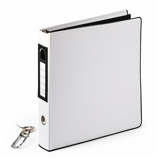 Photo ring binder used for stored documents isolated on a white background