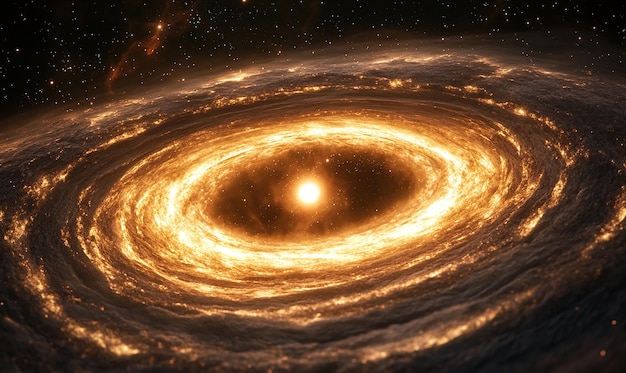 Photo a ring of dust and gas around a young star