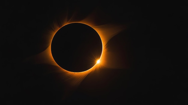 Photo a ring of the sun is being held in a dark room