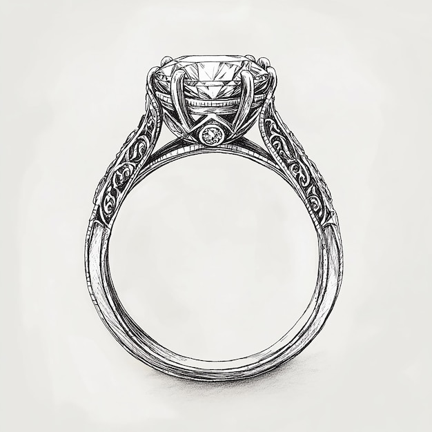 a ring with a diamond and a diamond on it