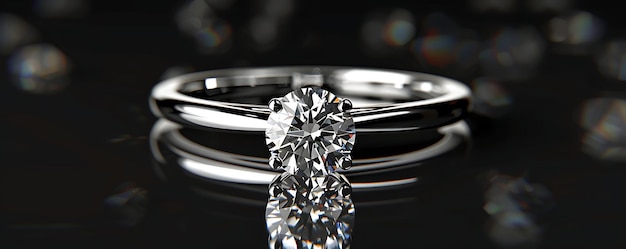 Photo a ring with a diamond on it and a ring that says quot diamond quot