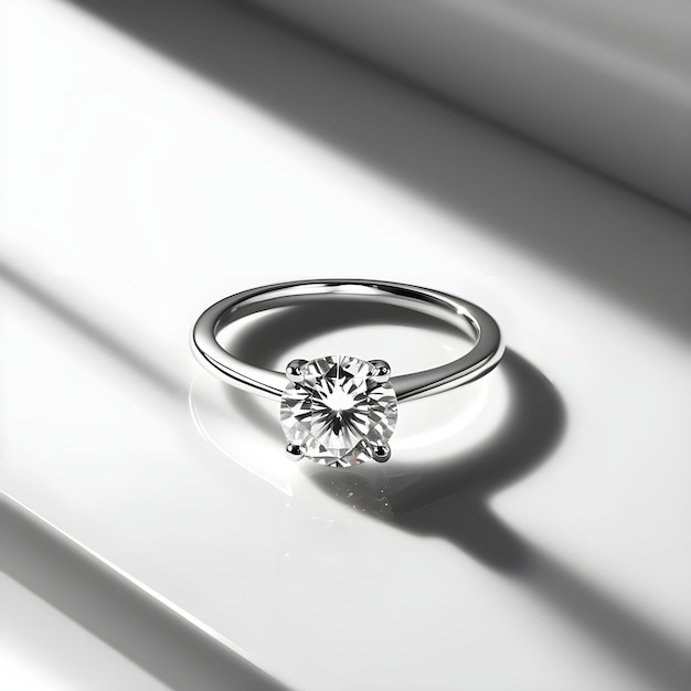 a ring with a flower on it is on a white surface