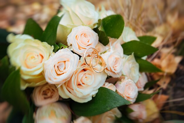 Rings for wedding bouquet