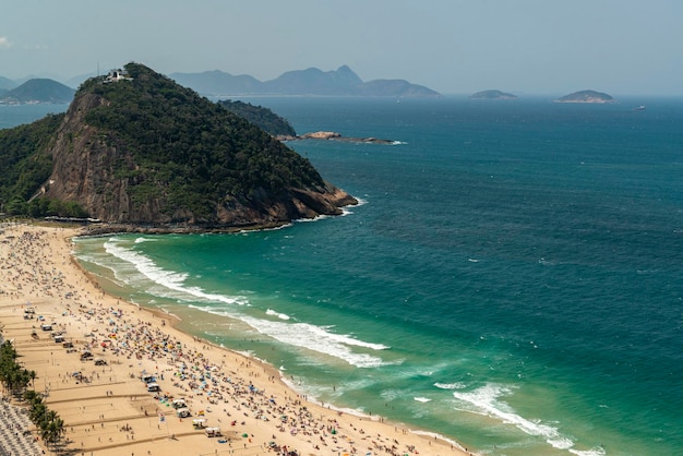 Rio de Janeiro Brazil Leme Beach next to Copacabana Beach on September 03 2022